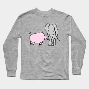 Pig and Elephant Long Sleeve T-Shirt